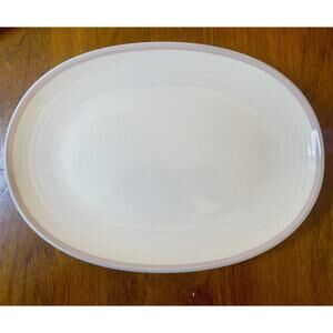 Pfaltzgraff Platter Aura Pink Large Oval Serving Plate 14" Discontinued Pattern